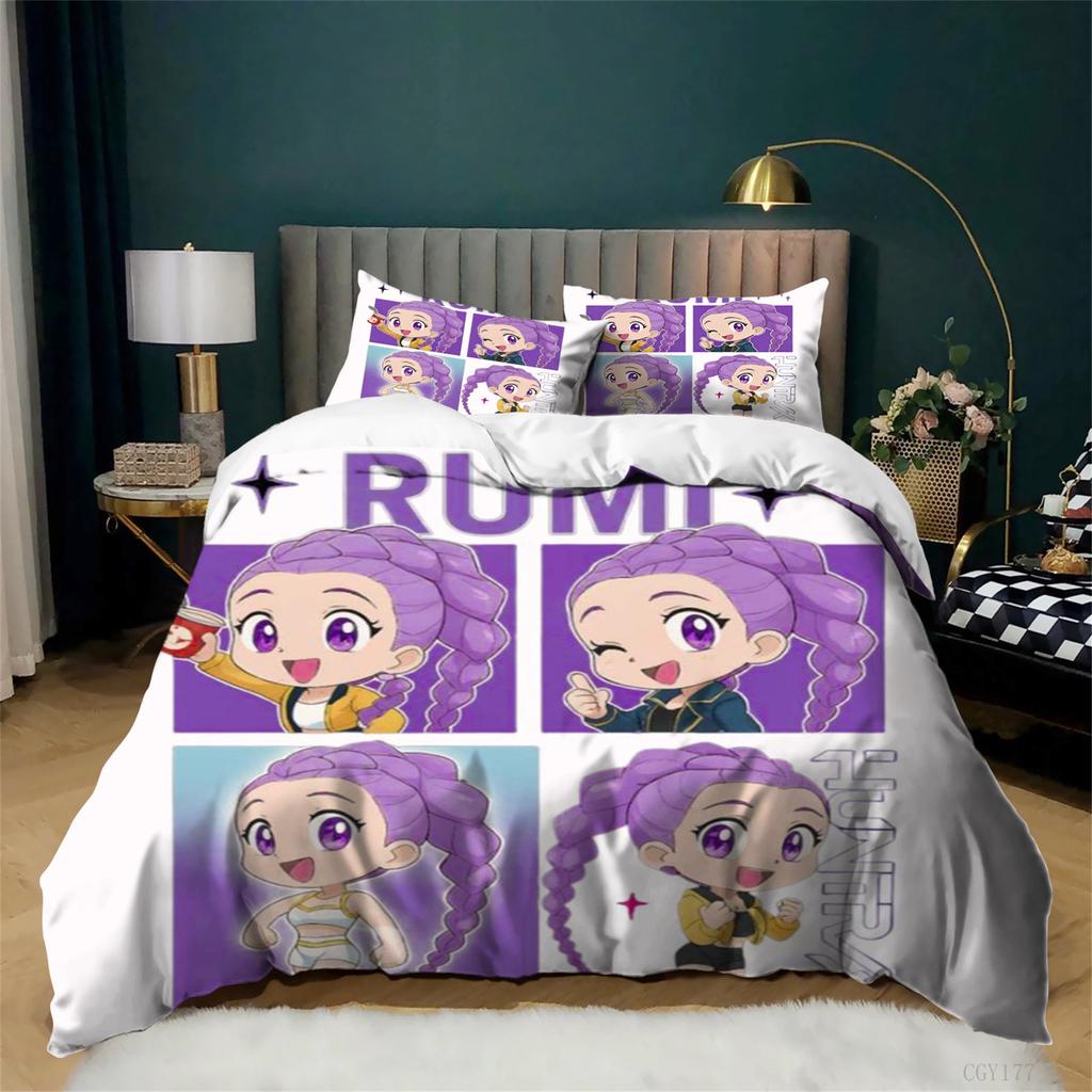 KPop Duvet Cover Set Bedding Duvet Cover Set 3 Pieces Soft and Breathable All Season Quilt Cover for with Zipper