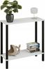 Konsola Loft Z Półką 80X30X80 Cm Metalowa Czarna Do Przedpokoju