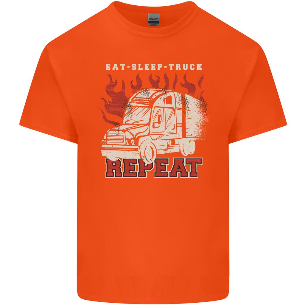 Lorry Driver Eat Sleep Truck Trucker Unisexs Light Cotton Tshirt