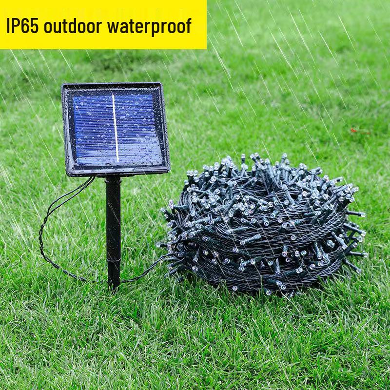 Outdoor Waterproof Colorful LED Solar String Lights for Courtyard and Fence