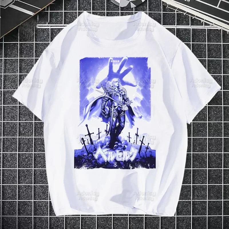 Berserk Tričko Pánské Retro Guts Griffith Anime Šermíř Topy Trička Harajuku Japonská Manga Tričko Streetwear Hip Hop Trička