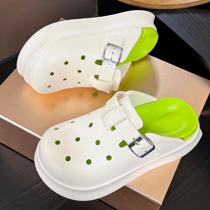 2026 Women's Summer EVA Closed-Toe Half-Slippers - Non-Smelly, Versatile, Fashionable Outdoor Footwear