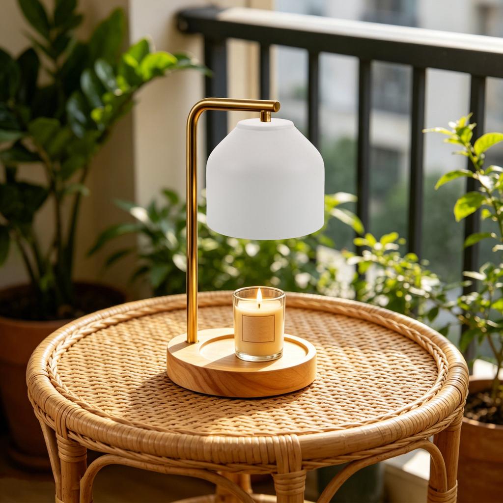 Warmer Lampshade 10Mm Hole Diameter White Retro Scented Wax Warmer Metal Replacement Lamp Cover Desk Light Table Lamp
