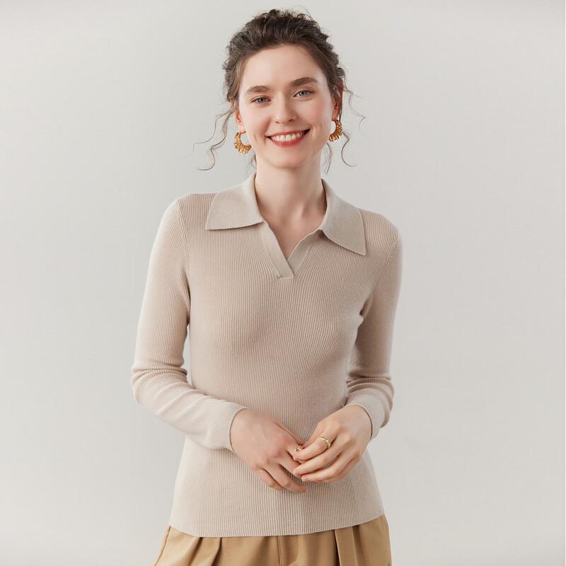 Fanzhen Women's Fall/Winter 2025 Cashmere Polo Sweater
