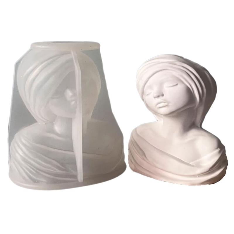 Female Statue Silicone Candle Molds for Epoxy Resin Candle Soap Figurine Silicone Candle Molds for Gypsum Decoration