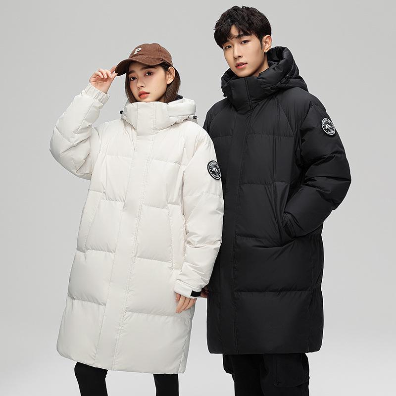 Men's Winter 2025 Mid-Length Down Jacket - Thick, Warm, Windproof Fashion Outerwear for Couples