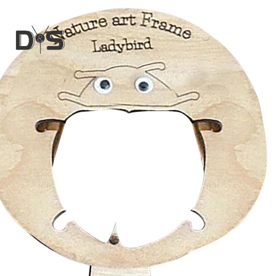 Nature Art Frame Wood Hollow Ladybug Bee Butterfly Frame Photography Prop Educational Art Tool Gift for Kids Nature Lovers