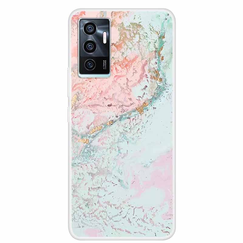 For vivo V23e V21E 5G 4G Cases Transparent Marble Soft TPU Silicone Back Covers for Vivo V21 5G Cases Clear Bumper for vivoV21