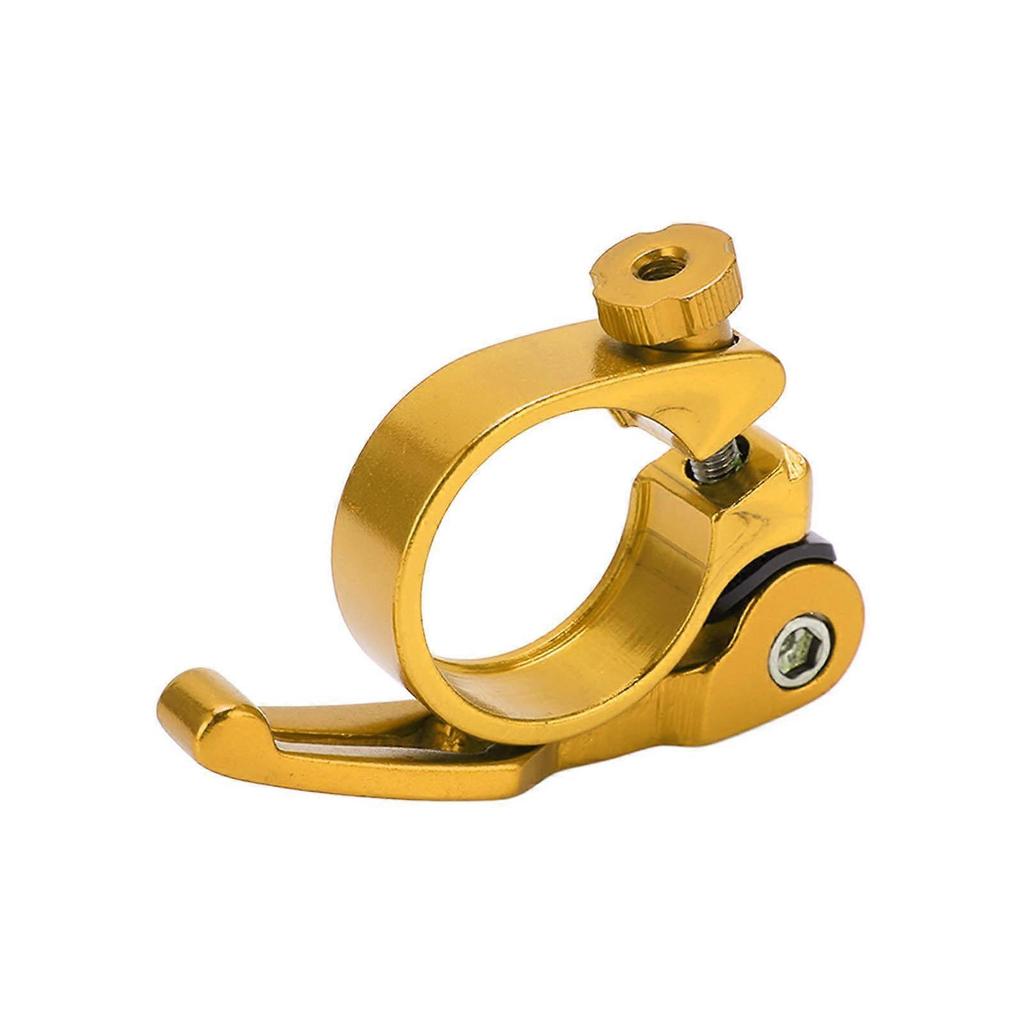 VIARON Bicycle Quick Release Seatpost Clamp Aluminum Alloy 34.9MM Seat Clamp for MTB Bike Road Bike Casual BikeGold