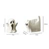 Cartoon Ghost Tissue Box Household Ceramic Tissue Box Fun Halloween Toilet Paper Holder Desktop Storage Ornaments Napkin Holder