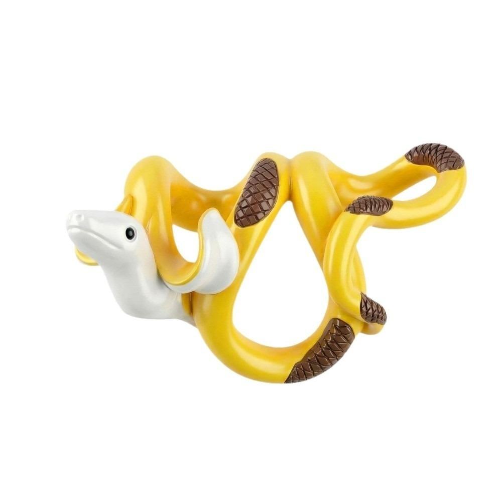 Funny Simulated Snake Statues Serpentine Shape Snake Ornaments Garden Decoration Indoor Yellow Snake