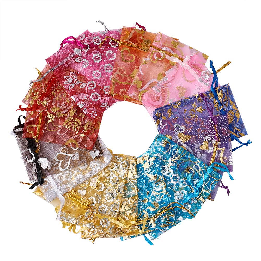 

Beadthoven Golden Organza Drawstring Gift Japanese with Small Gift Storage Organza Gift Wrapping Jewelry Accessory Small Item Organza Gift Wrapping