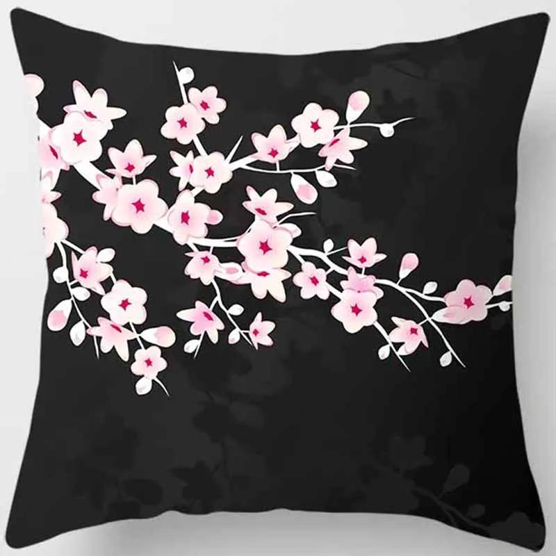 Beautiful Cherry Tree Square Pillowcase Cushion Cover for Home Decor, Car Sofa   45cm*45cm