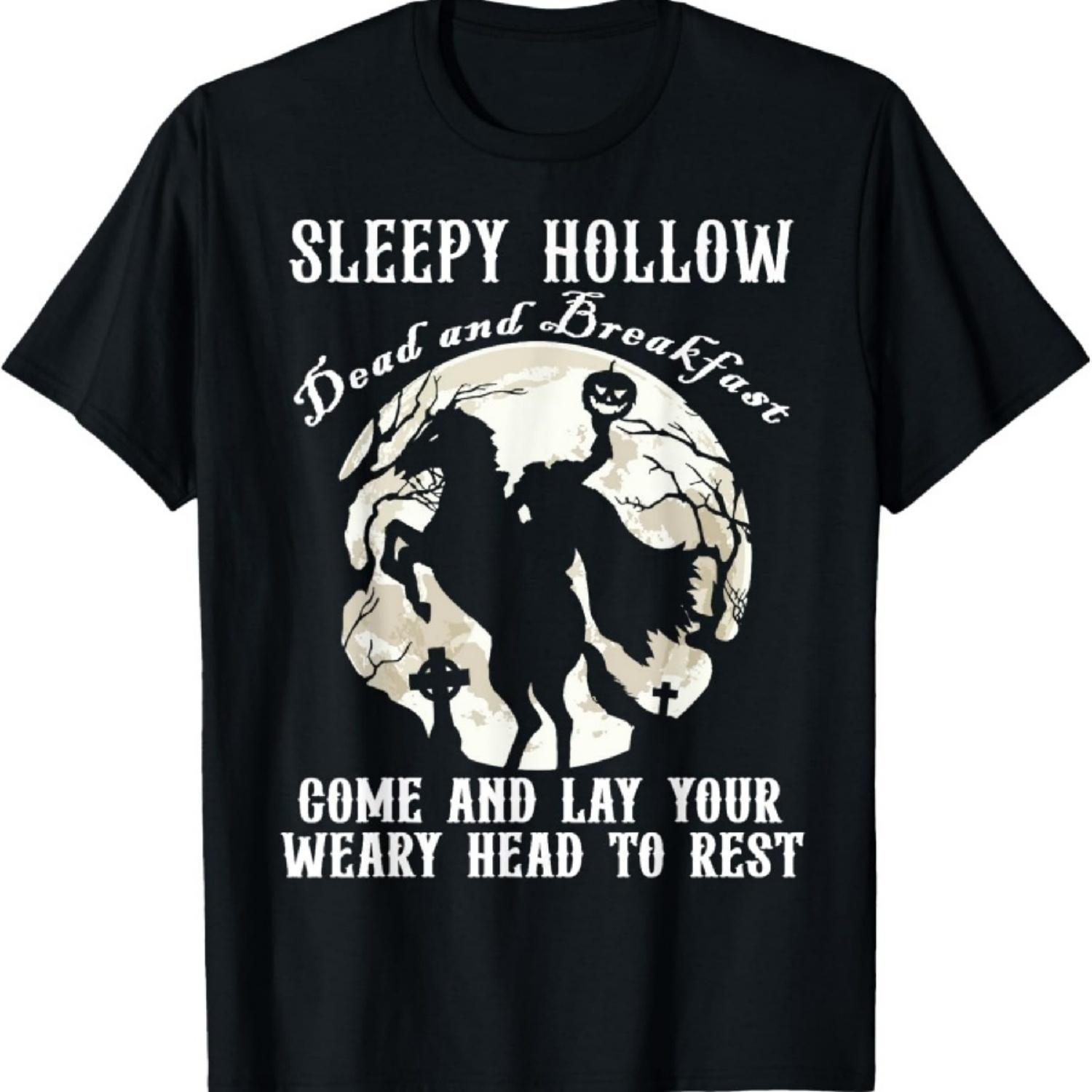Забавная футболка на Хэллоуин Sleepy Hollows Dead & Breakfast S