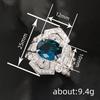 Exaggerated Court Style Ocean Imitation Sapphire, Geometric Oval High-end Ring Female Xiaohongshu Wealth Ring