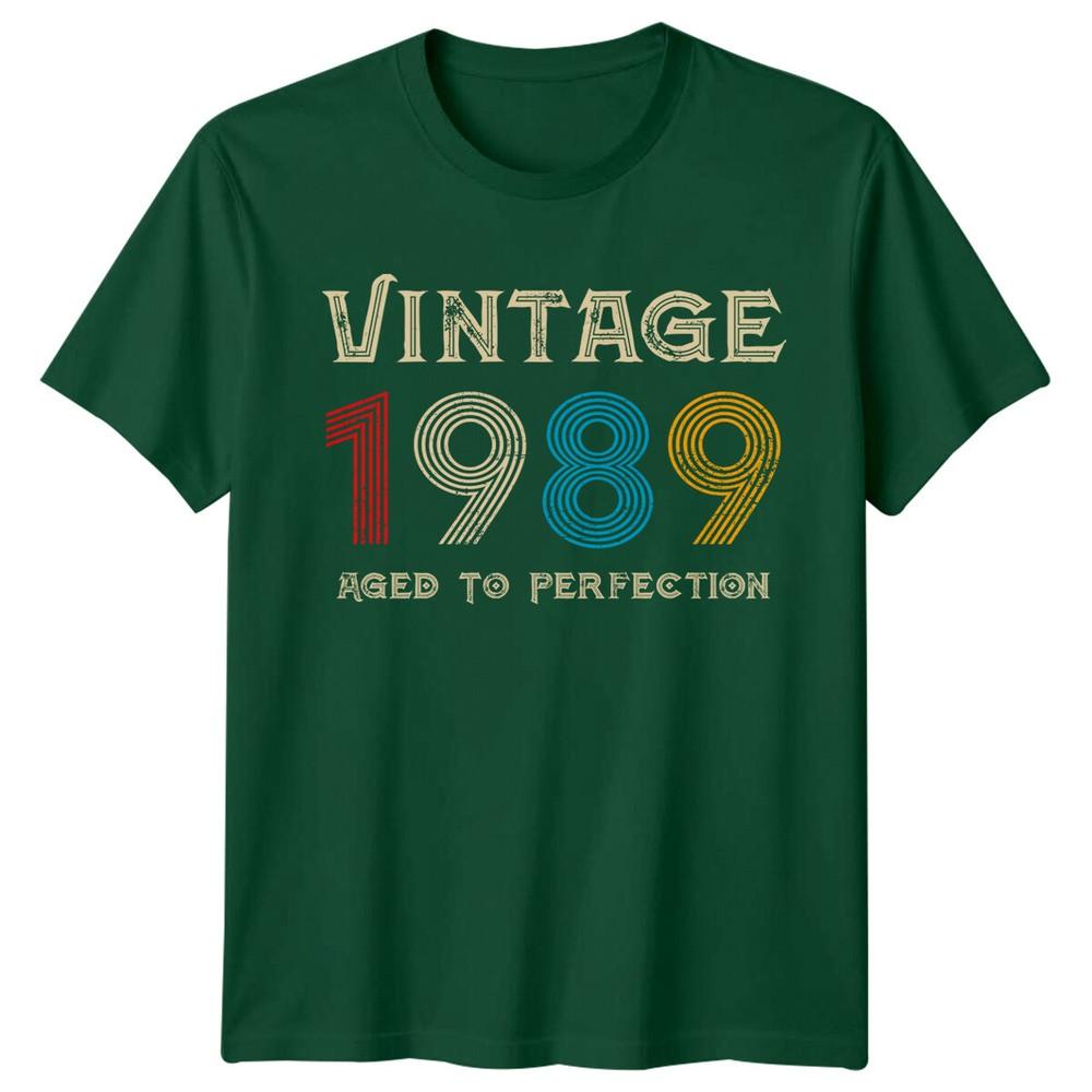 Vintage 1989 Aged To Perfection Unisexs T Shirt 37th Birthday Gift S