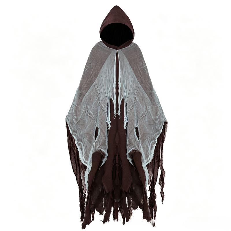 Halloween Ghost Dementors Cosplay Costume Unisex Gothic Horror Zombie Vampires Hooded Capes Day Of The Dead Party Props Cloaks