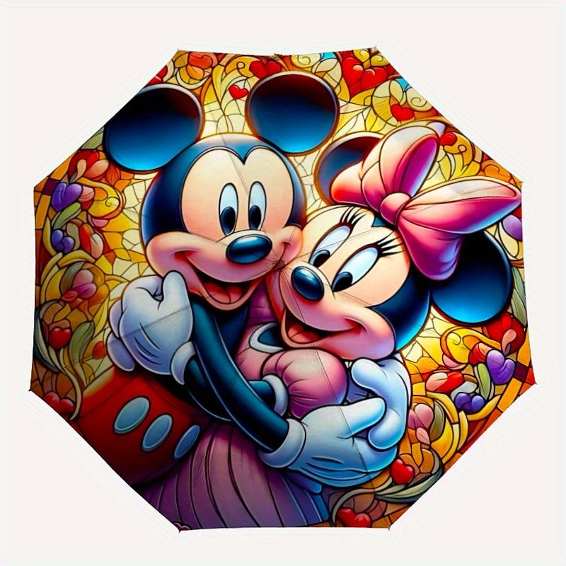

1pc Mickey Minnie Cartoon Automatic Folding Umbrella,Lightweight Design, Fashion Lovers a0819007