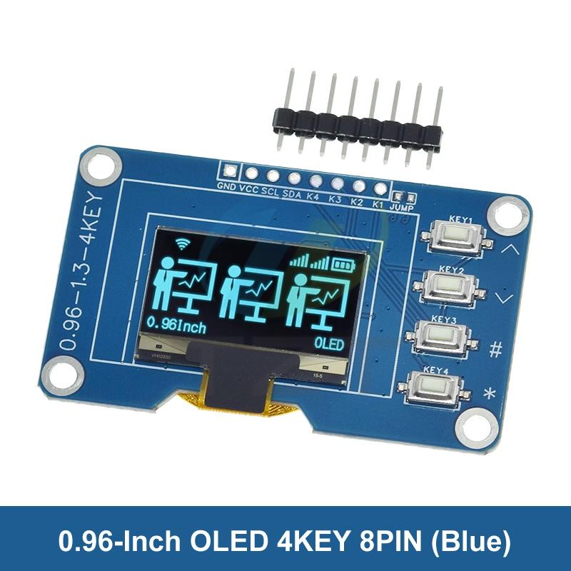 TZT 0.96/1.3 inch I2C OLED Display Driver SH1116/SH1315 with 1x4/4x4 keyboard Display Module screen module