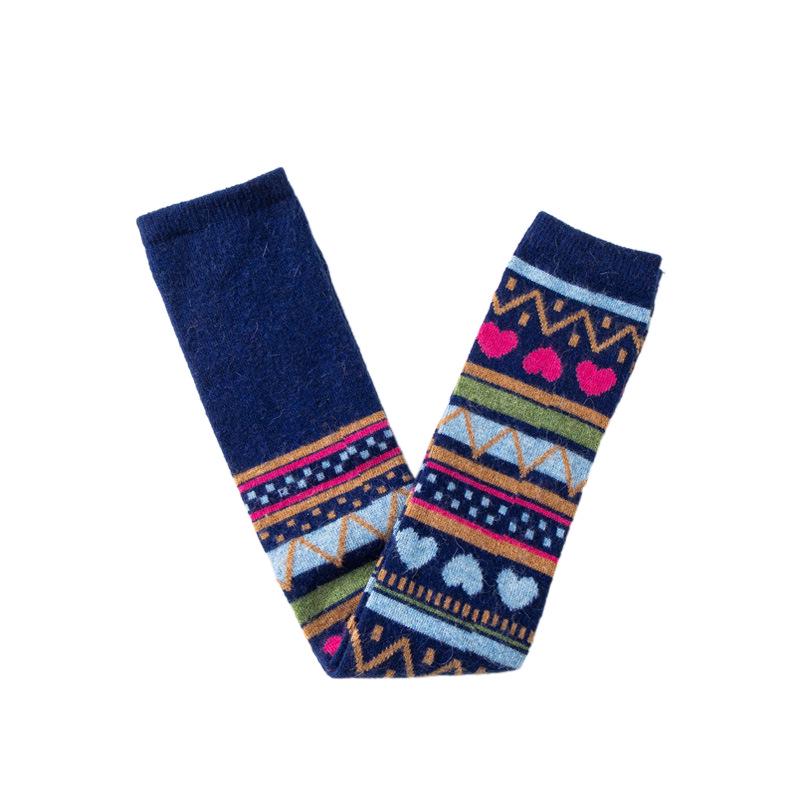 Chaussettes chaudes en laine pour femmes japonaises, longueur genou, pour l'automne et l'hiver