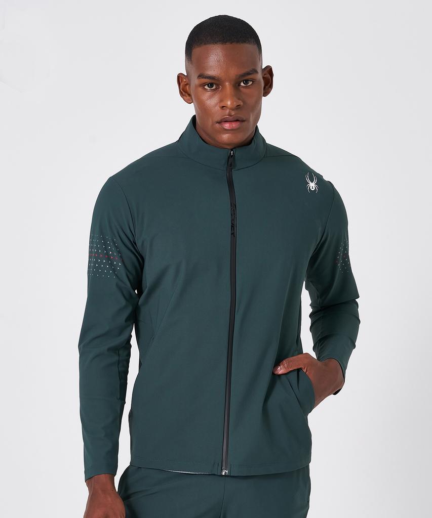Spyder Men'S Pro Web Cool Cooling Tricot Training Zip-Up Spkmcnft204Mdgn