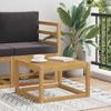 Outdoor Table Solid Acacia Wood White 59 X 59 X 37 Cm