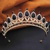 Princess Tiara Crown Headband for Women Elegant Queen Bridal Bride Headwear Hair Jewelry Gift for Wedding Dress Accessories