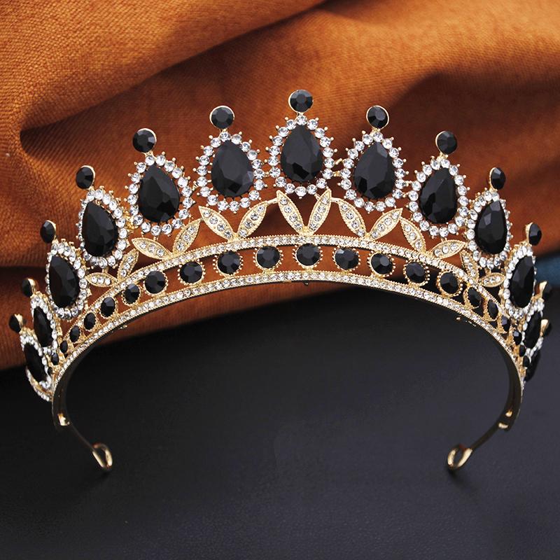 Princess Tiara Crown Headband for Women Elegant Queen Bridal Bride Headwear Hair Jewelry Gift for Wedding Dress Accessories