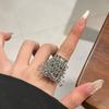 Design Open Index Finger Ring Chunky Style Exaggerated Design Open Rings Vintage Style Geometric Shape Chunky Jewelry