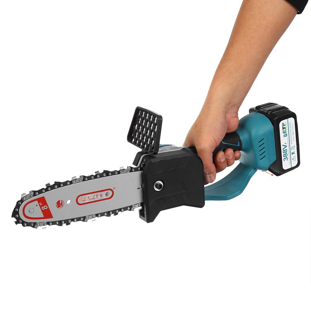 388V 1500W 10Inch Electric Saw Chainsaw Brushless Motor w/ 1/2 Batteries Woodworking Cutter Tool For  Battery