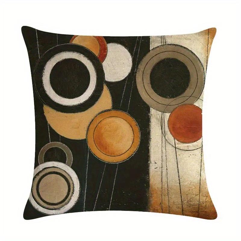 Home Decor Abstract Circles Pattern Decorative Pillow Covers Pattern Cushion Cover Suitable For Sofa Bedroom Car Pillow Cover