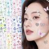 Vibrant Butterfly & Heart Diamond Self-Adhesive Stickers for Creative Party Makeup and Stage Performance