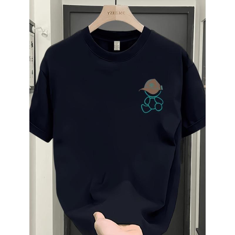 

European sizes Men S Summer Short-Sleeve T-Shirt with Trendy Prints, Versatile Korean And Japanese Style 4XL чорний