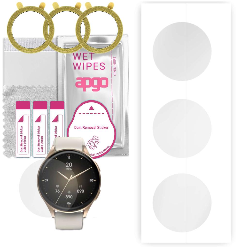 3x apgo Hydrogel skjermbeskytter for Hama 8900 1.3, Hydrogel Film, med posisjoneringslag enkel installasjon