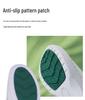 Women's Breathable Non-Slip Nurse Shoes, Wear-Resistant with Soft Thick Sole, White Microfiber Leather Loafers for Comfort.
