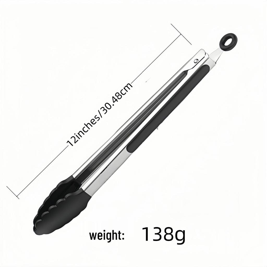 Stainless Steel Anti-Scalding BBQ and Bread Tongs