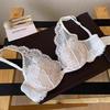 French Sexy Lace Lingerie for Women's Summer, Thin, Large Bust, Slimming, Anti-sagging, Top Support, Pure and Beautiful Back Bra Set