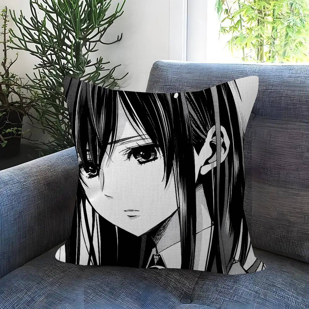 Anime Citrus Girl Cushion Cover Car Throw Pillow Case For Sofa Car Christmas Gift