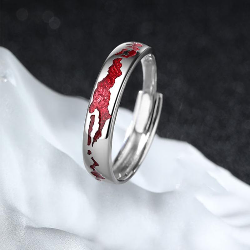 Hot Couple Pair Ring Personalized Epoxy Ring Opening To Give Girlfriend Valentine's Day Gift