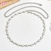 HY  Custom Gold Plated Alloy Rhinestone Flower Fine Beach Sexy Belt Waist Body Chain Jewelry for Women
