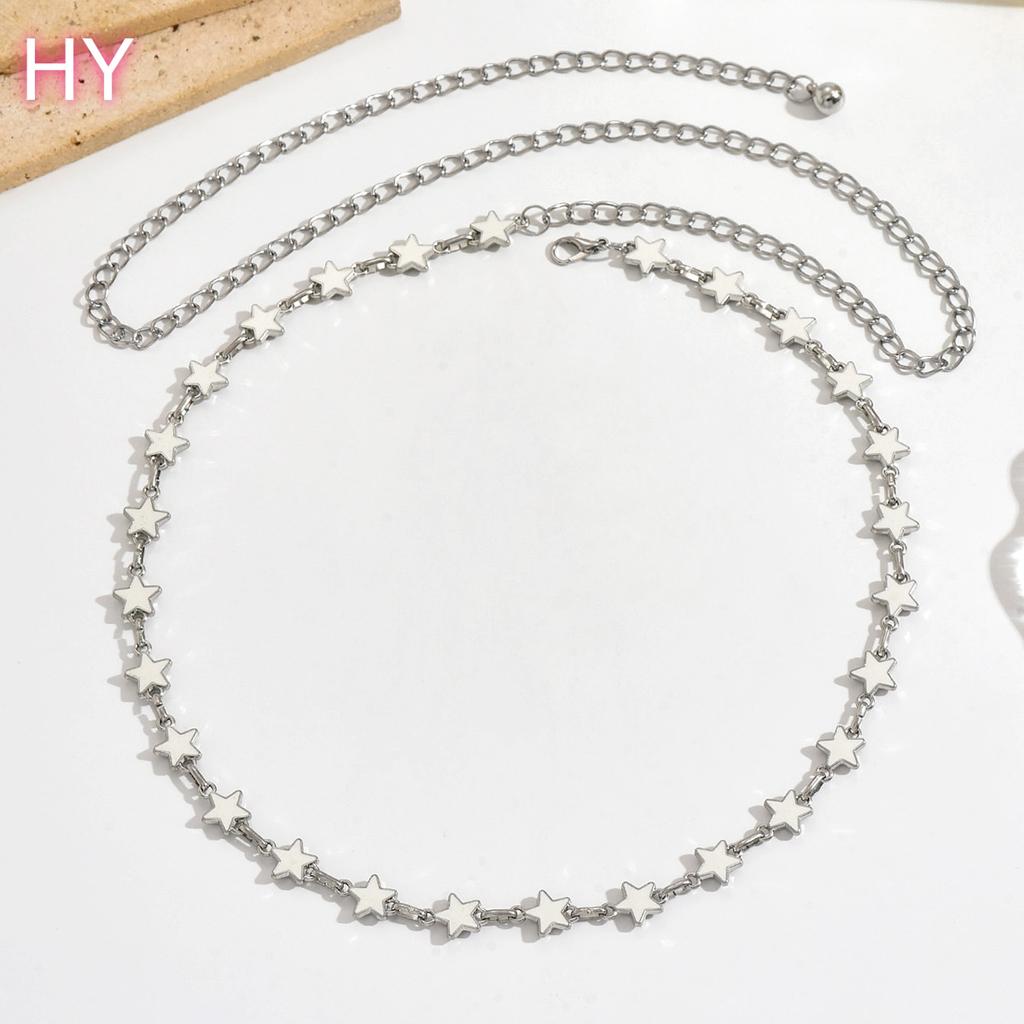 HY  Custom Gold Plated Alloy Rhinestone Flower Fine Beach Sexy Belt Waist Body Chain Jewelry for Women
