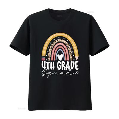 Fourth Grade Squad 4th Team Retro First Day of School T Shirt Vintage Washed Graphic Unisex Top For Everyday Wear Fashion