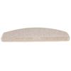 VidaXL Tapis d'escalier 15 pièces 65 x 24 x 4 cm Taupe Demi-rond Grand 133890