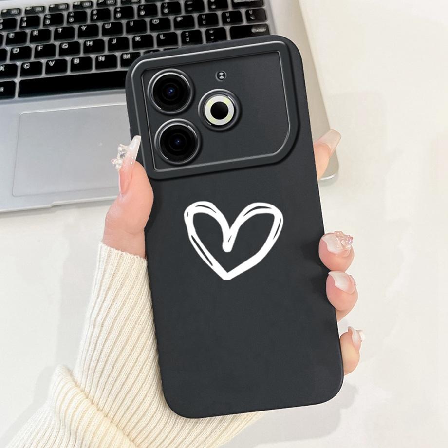 For Tecno Pova 6 Neo Pova6Neo Case Liquid Silicone Soft TPU Back Cover 2024 Fashion Phone Funda Gothic Black Night Bumper