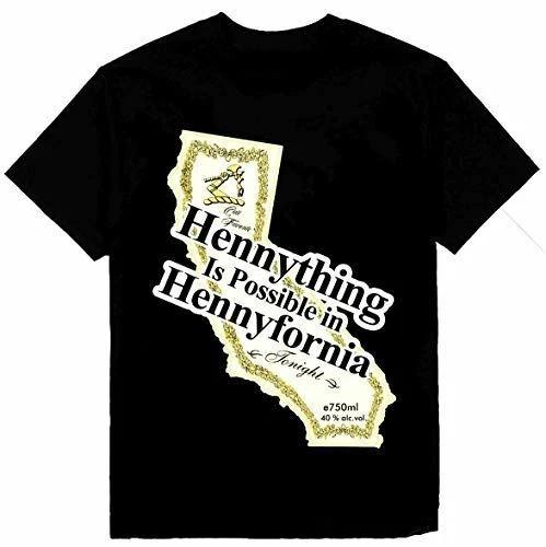 Hennyfornia Mens Heavyweight T-Shirt Printed On Shaka Wear Tee XXL