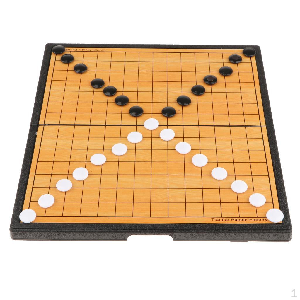 Folding Board Chinese Gobang for Traditional Games Travel, Plastic Chess Material