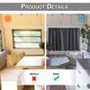 2 Panels Short Curtains for Kitchen RV Curtain Tiers 100% Blackout Drapes Rod Pocket Light Block Privacy Small Window Curtains