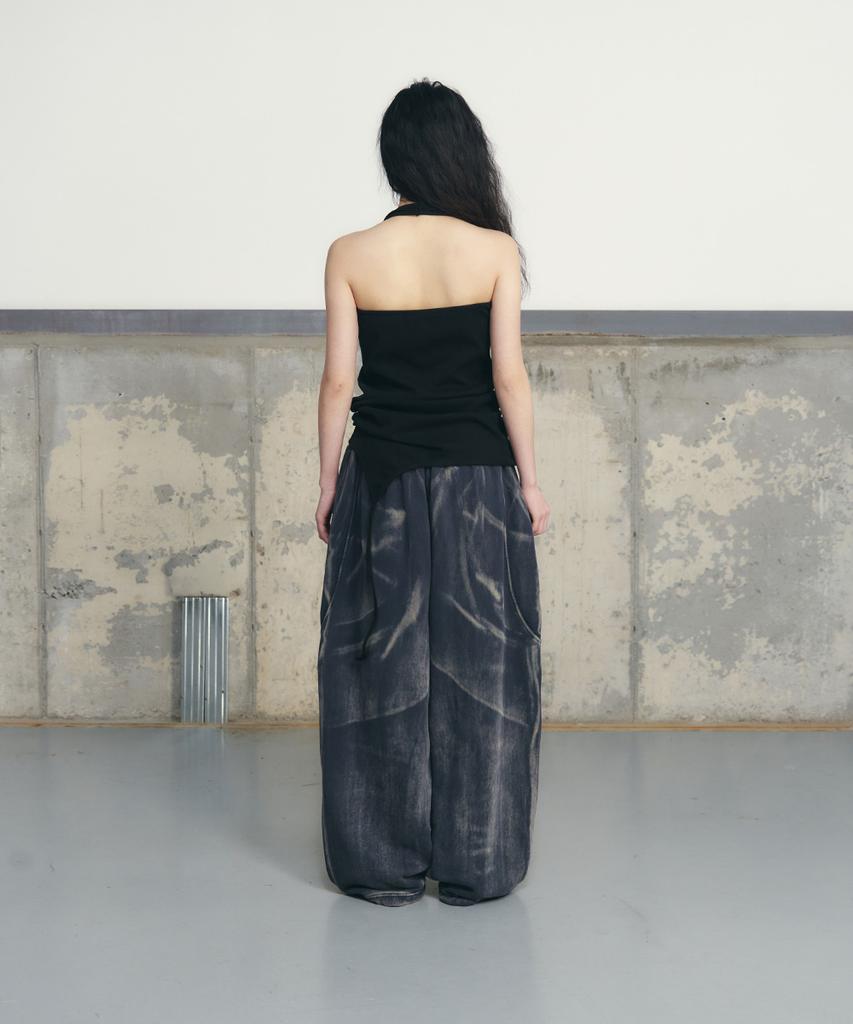 Eonyujeulaeb Double Curve Heavy Pants [Navy]