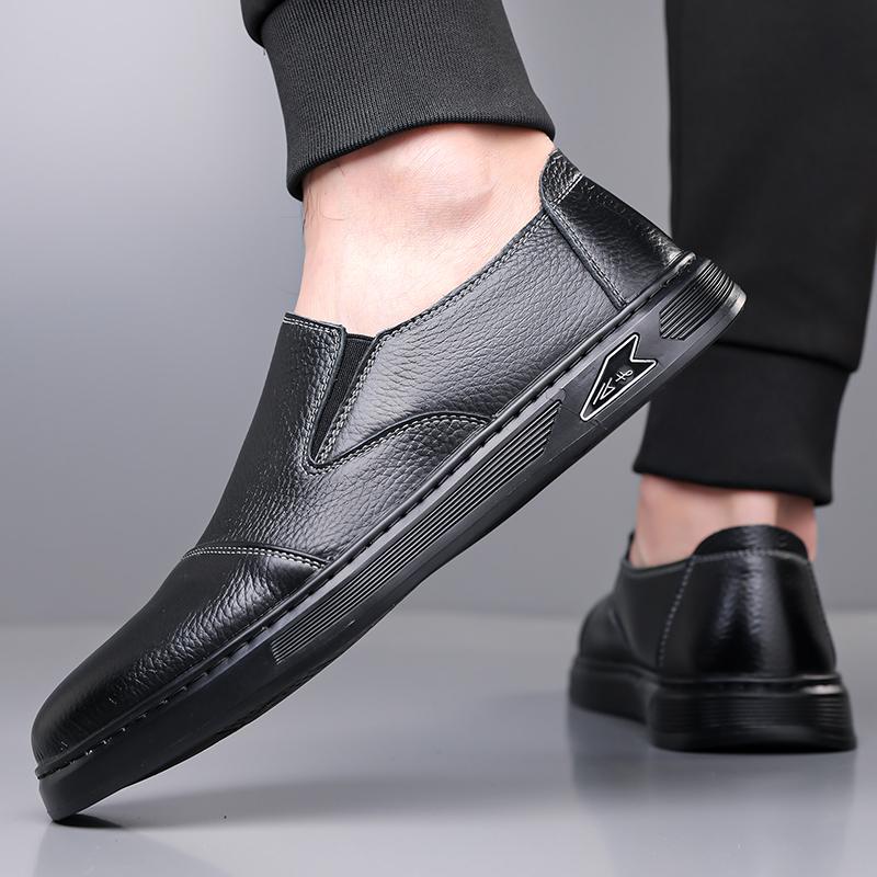 Fashion Casual Flats Male Comfortable Men Loafers Fashion Men's Driving Shoes 2025 New for Men Business Shoes Leather Mens Walking Shoes