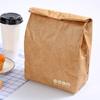 Bolsa de Almoço de Papel Reutilizável Dobrável à Prova de Vazamento Recipiente Portátil Grande Capacidade Crianças Menino Mulheres Térmica Cooler Isolada Kraft